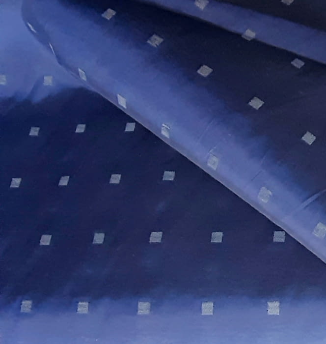 Tela Seda cuadraditos azul