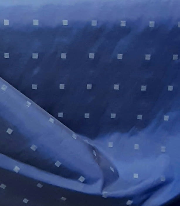 Tela Seda cuadraditos azul - 1