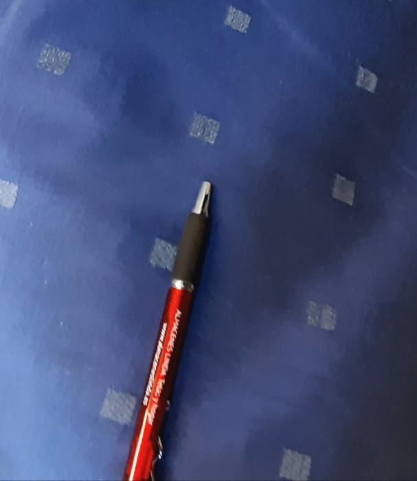 Tela Seda cuadraditos azul - 5