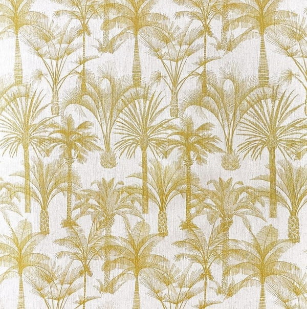 Tela de lino palmeras amarillas 280 - 4