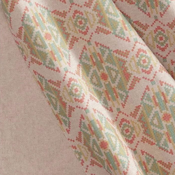 Tela culla dibujos geométricos verdes - 1