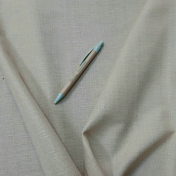 Tela color beige lino con trama - 2