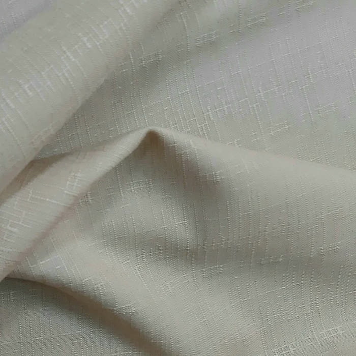 Tela color beige lino con trama - 3