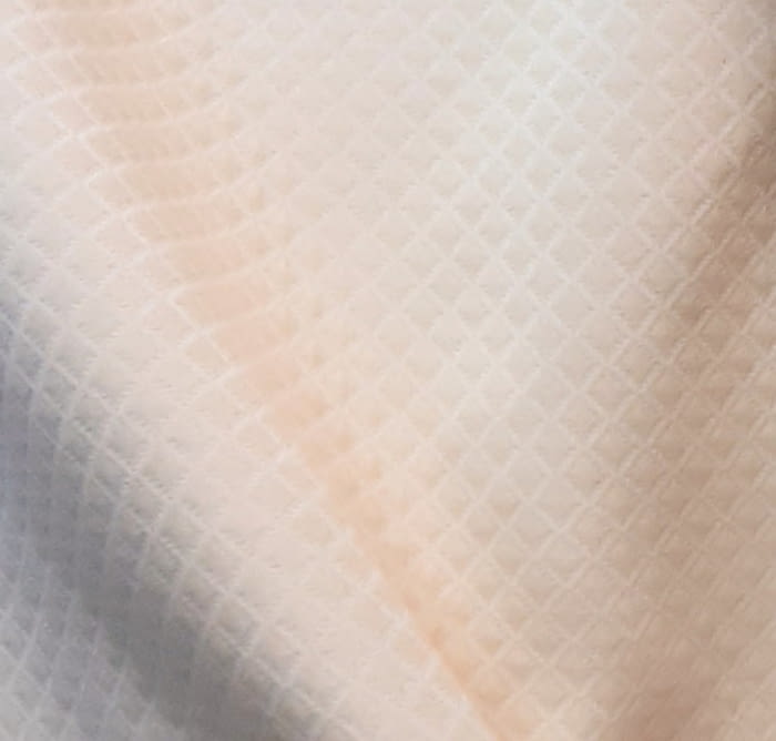 Tela Piqué rombos vainilla - 4