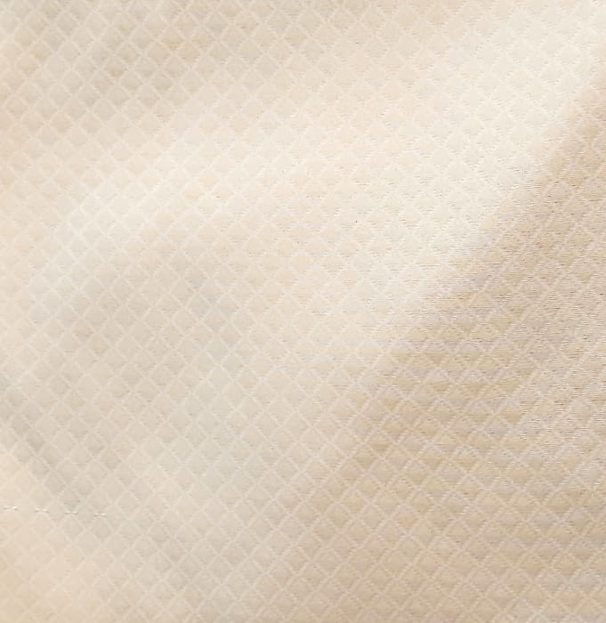 Tela Piqué rombos vainilla - 5
