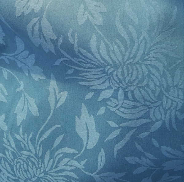 Tela Jaquard flores azul 170 - 1