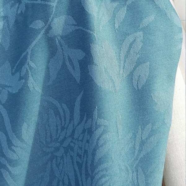 Tela Jaquard flores azul 170 - 3