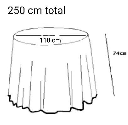 Faldillas otomán amarillo: 240, 250 - 4