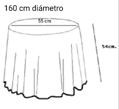 Faldillas raso azul volante: 160 - 4