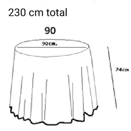 Faldilla de tela finita verde claro: 230 - 2