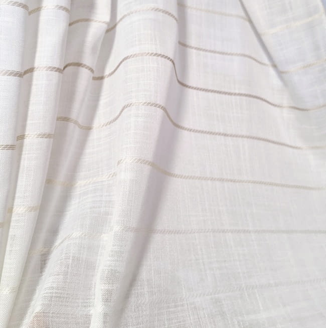 Retal visillo rayitas beige horizontales 130 x 300 m