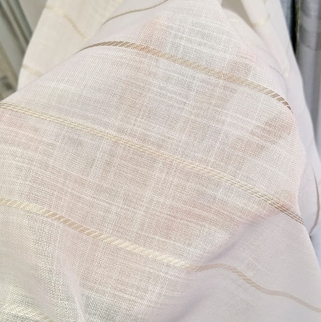 Retal visillo rayitas beige horizontales 130 x 300 m - 1