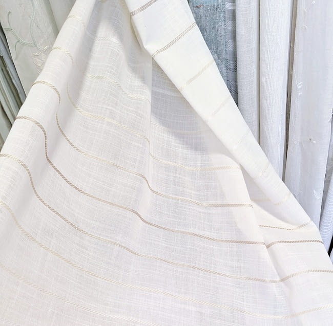 Retal visillo rayitas beige horizontales 130 x 300 m - 3