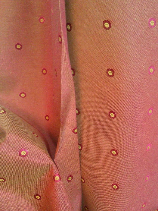 Tela Seda topitos naranja 280 - 3