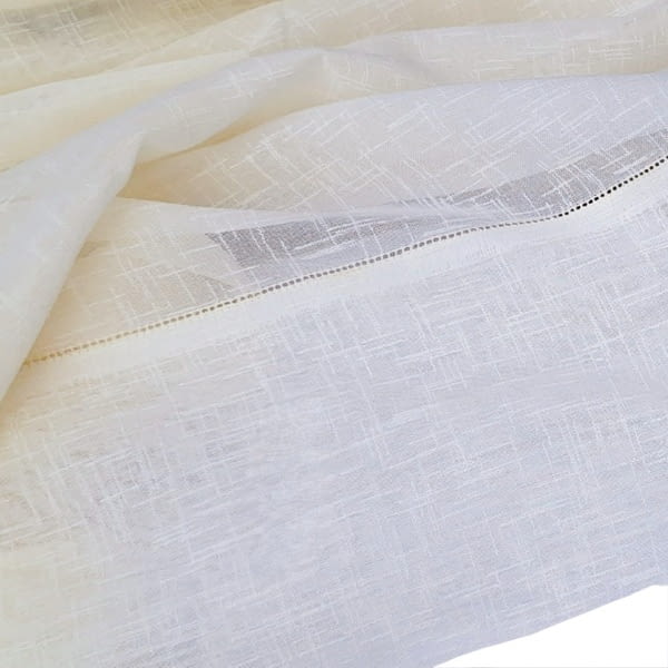 Tela visillo rústico vainica beige 270 - 4