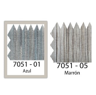 Visillo confeccionado rayas marrones - 1