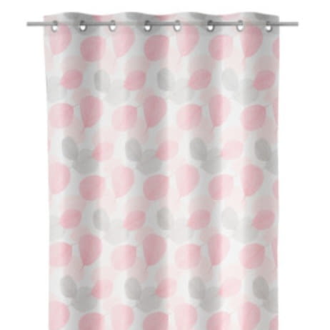 Visillo confeccionado hojas rosa