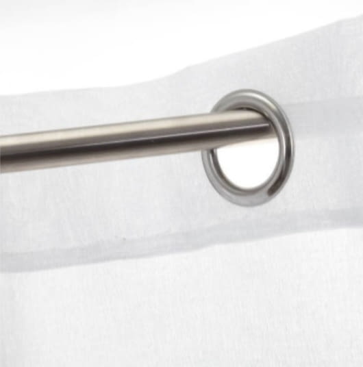 Visillo confeccionado liso blanco - 1