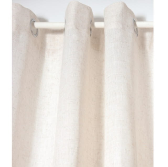 Visillo confeccionado liso color lino