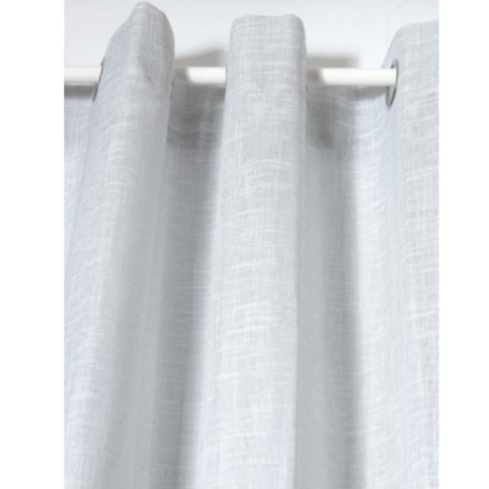 Visillo confeccionado liso color gris