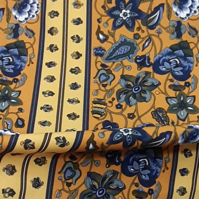 Tela Algodón mostaza flor 150 - 3