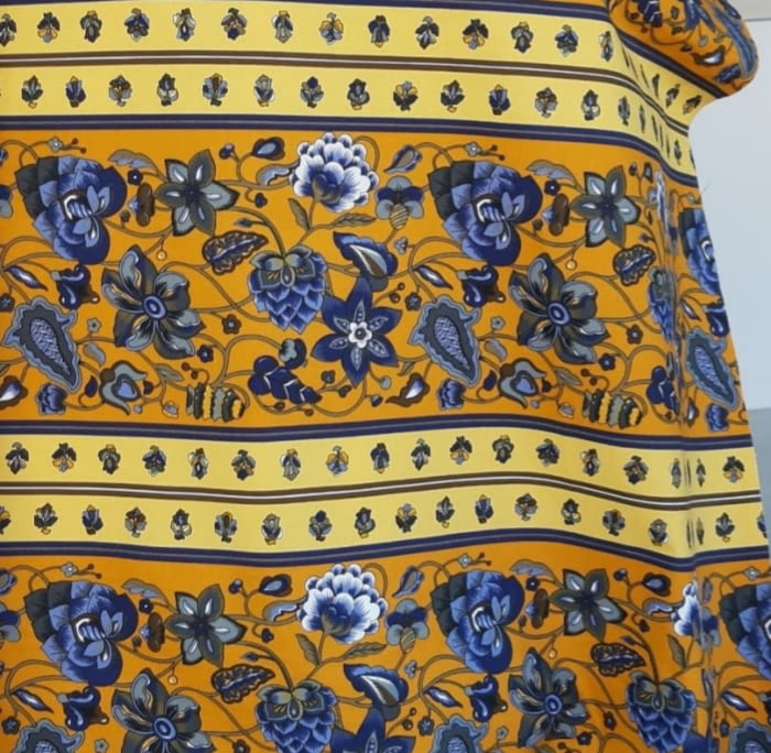 Tela Algodón mostaza flor 150 - 4