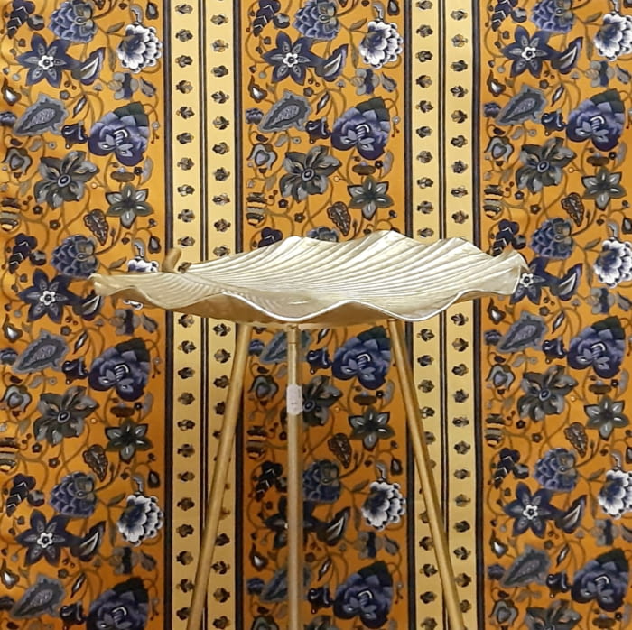 Tela Algodón mostaza flor 150 - 5