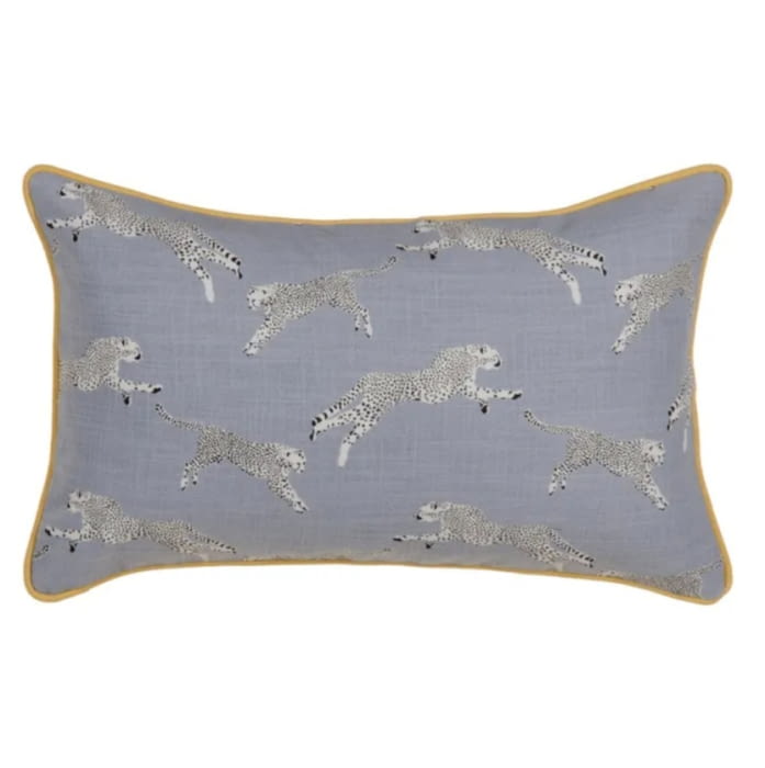 Cojín gris leopardos