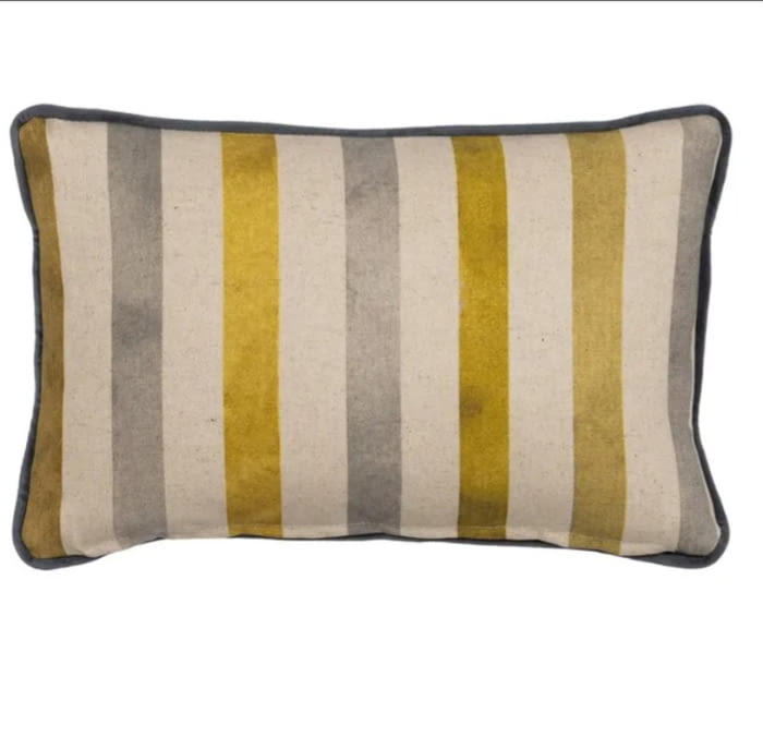 Cojín lino amarillo - 1