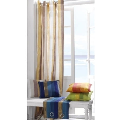 Cortina Glam rayas doradas y beige - 1