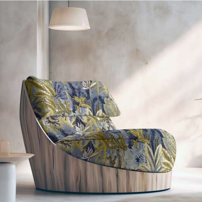 Tela Half panamá hojas azul turquesa y amarillo - 1