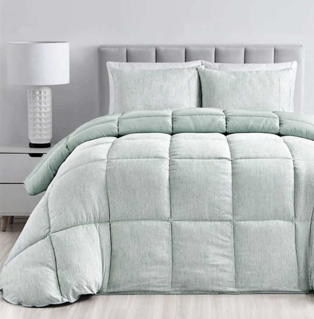 Edredón nórdico líneas verde 180 x 220