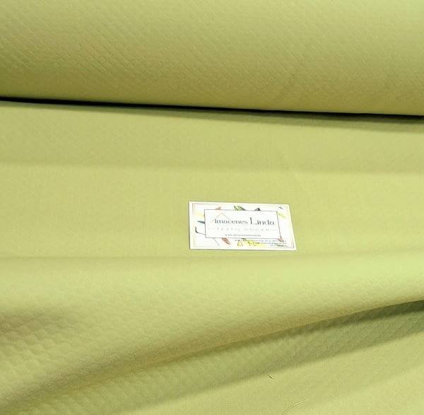 Tela piqué rombitos verde - 3