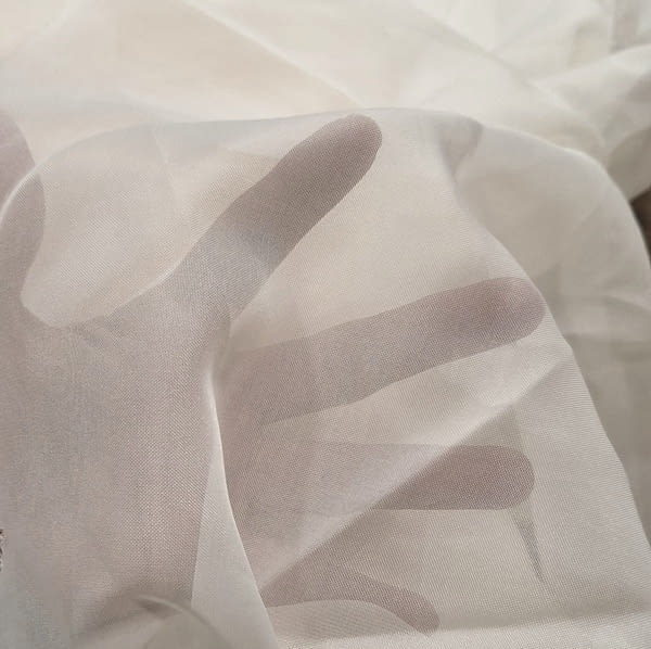 Tela visillo voile beige vaporoso - 1