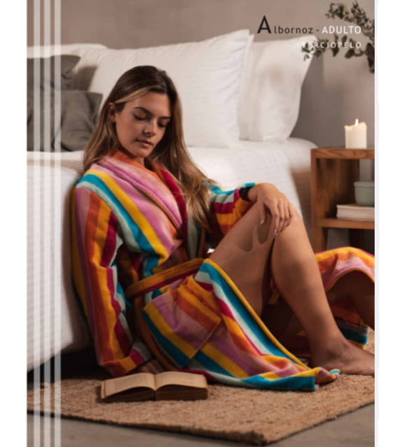 Albornoz rayas naranjas