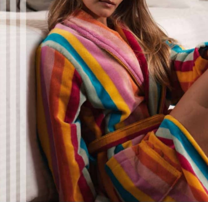 Albornoz rayas naranjas - 1