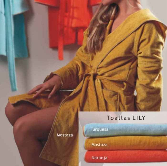 Albornoces terciopelo lisos con bies - 1