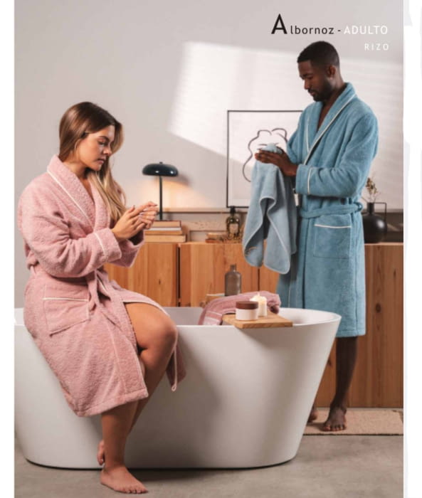 Albornoces de rizo con bies