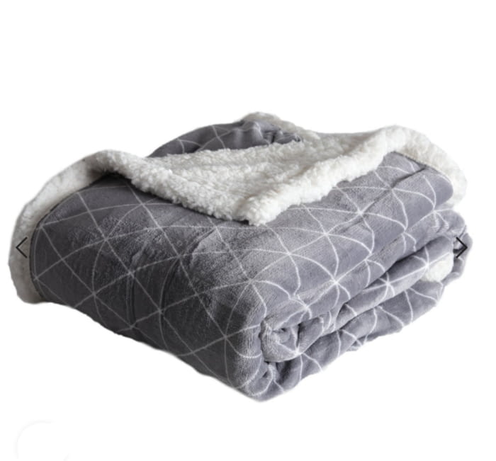 Manta borreguito gris 125 x 155