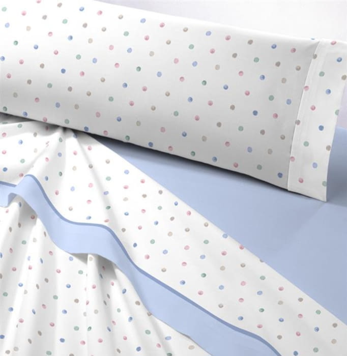 Juego de sábanas térmicas lunares azul