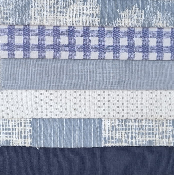 Telas tapicería jacquard Bianca azul 280 - 2