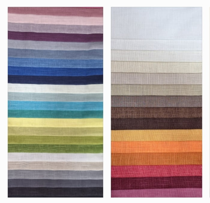 Tela visillos lisos lino algodón