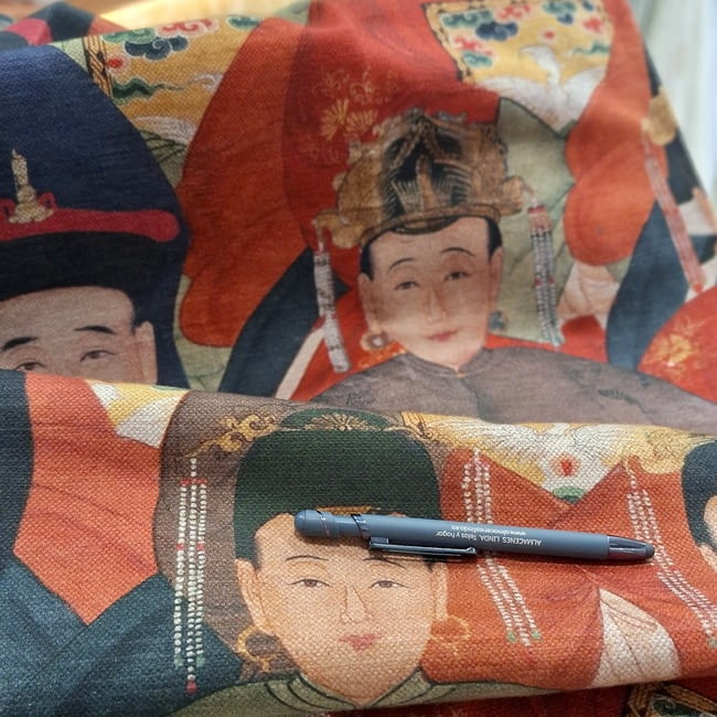 Tela lino Sian rojo - 3