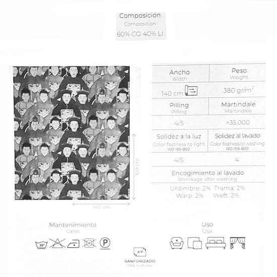 Tela lino Sian rojo - 4