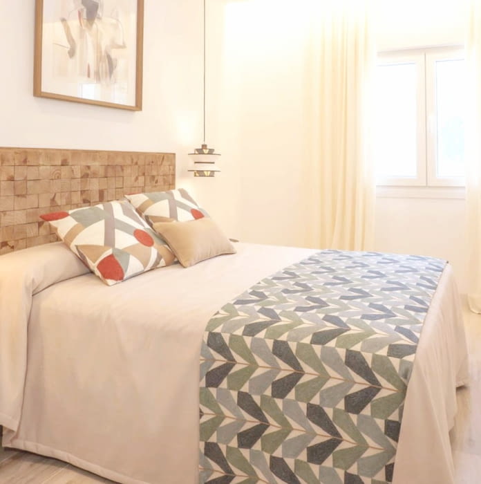 Tela bordada Margot azul - 3