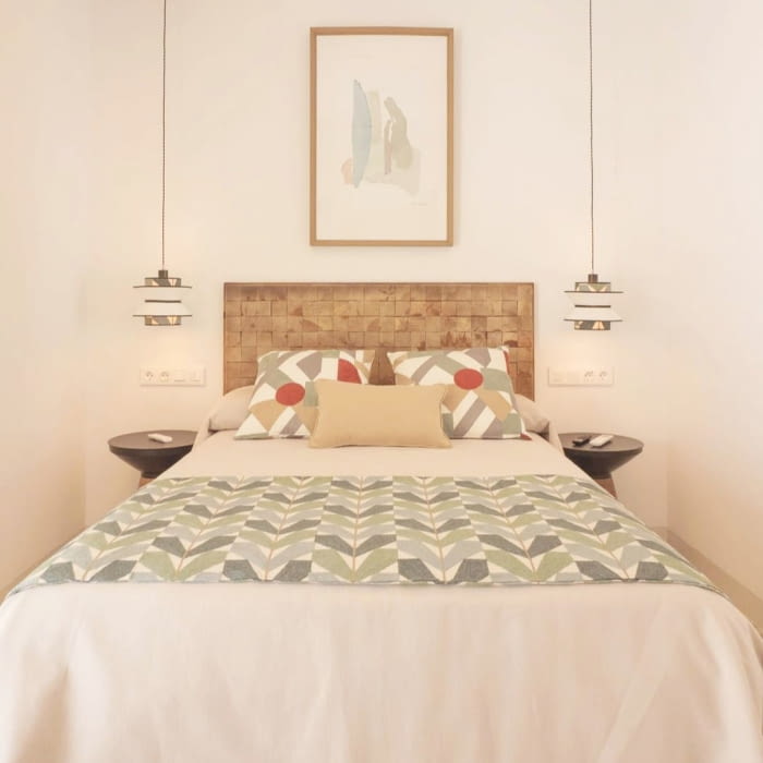 Tela bordada Margot azul - 4