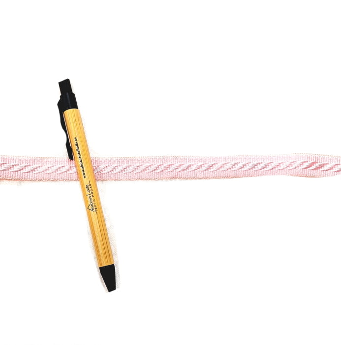 Galón estrecho de algodón rosa - 2