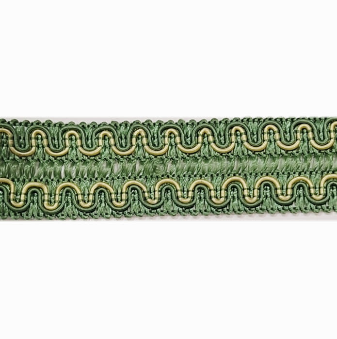 Galón doble brillante verde onda amarilla - 4