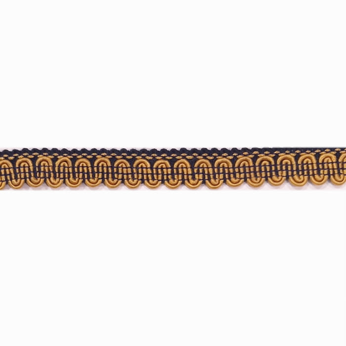 Galón azul marino relieve amarillo oro - 4