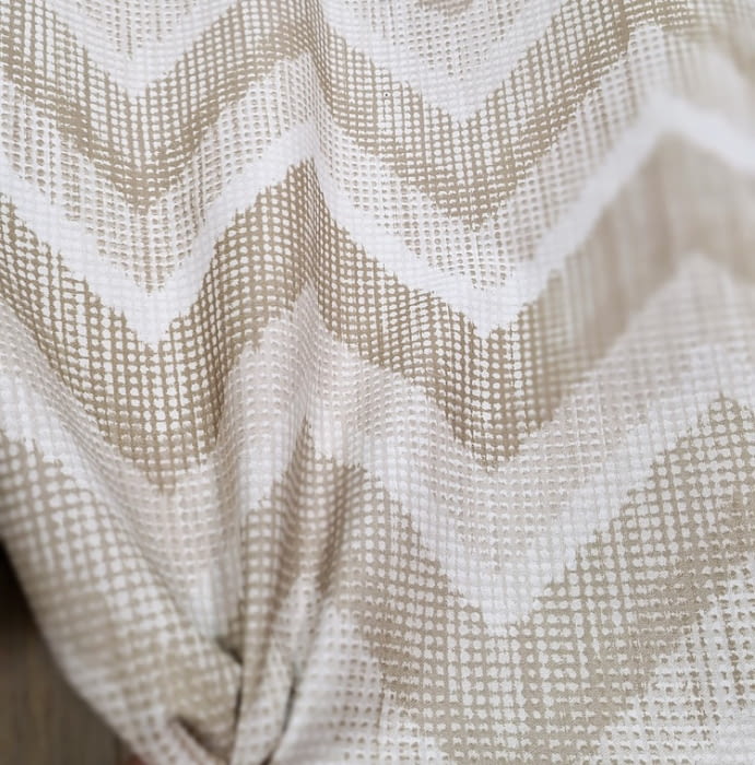 Tela loneta zig zag beige - 1